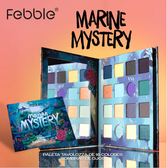 Febble Marine Mystery Eyeshadow Palette – Original 16-Color Ocean-Inspired Makeup Palette