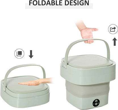Foldable Mini Washing Machine | Portable Washer for Travel & Home